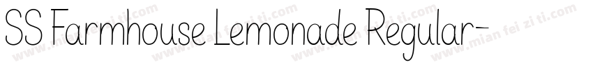 SS Farmhouse Lemonade Regular字体转换
